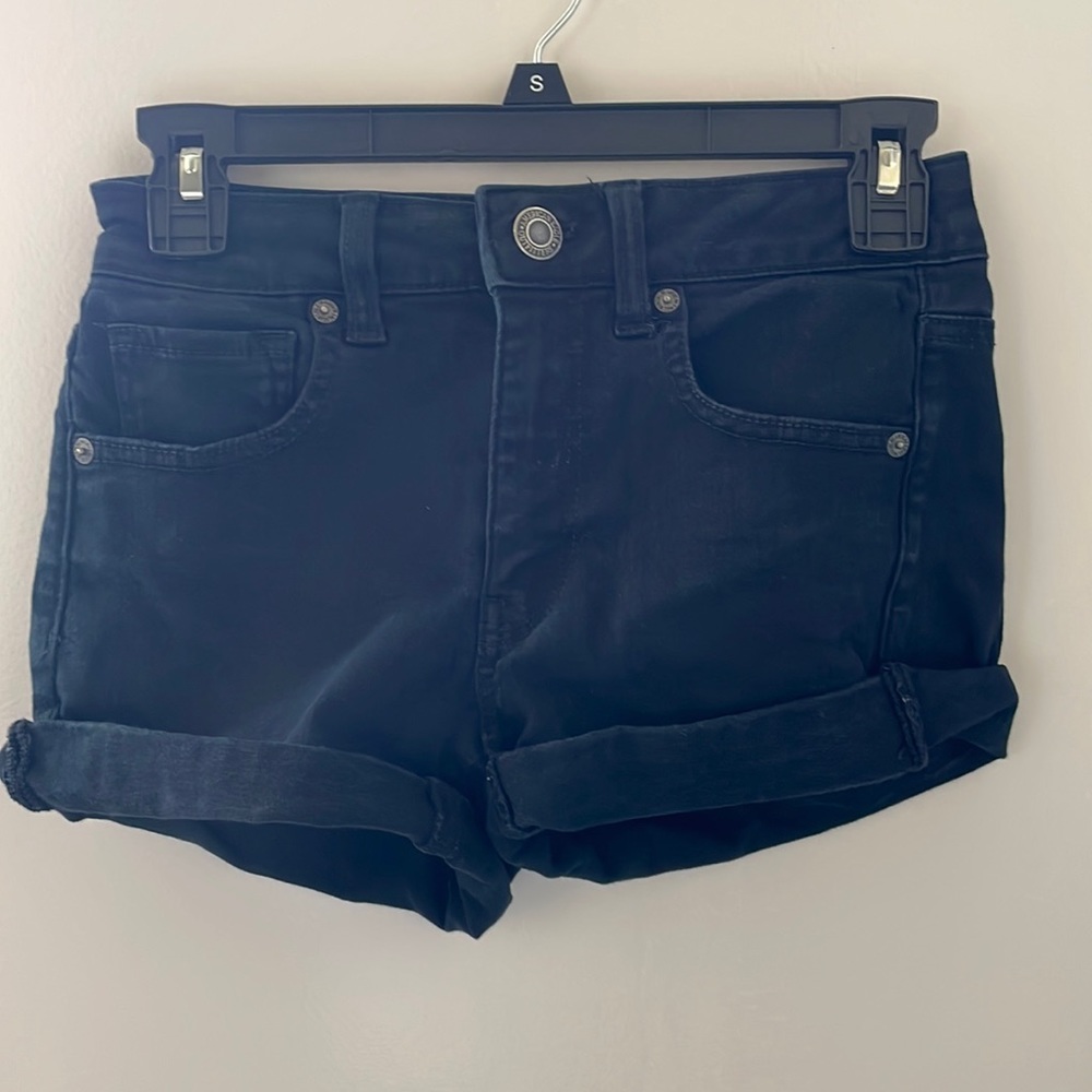 Black Denim Shorts